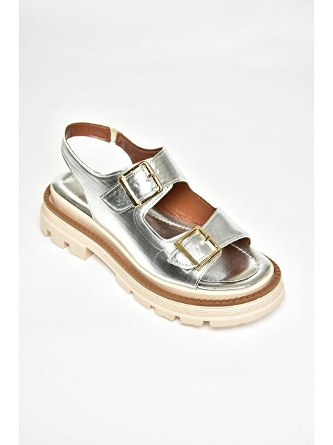 Fox Shoes S4373022 Gümüş Kadın Sandalet - S000207758-18105