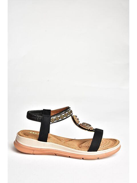 Fox Shoes U2586136 Siyah Kadın Sandalet - S000369358-19351