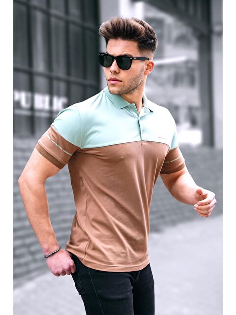 Madmext Erkek Basic Kahverengi Polo Yaka Erkek Tişört - S000016193-19413