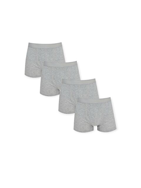 Güneş Gri Erkek Garson Boy Boxer Şort 4'Lü - S000468242-17308