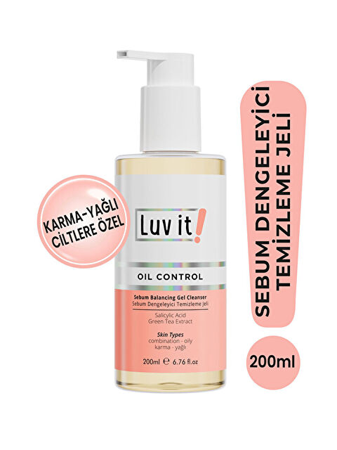 Luv it! Sebum Dengeleyici Yüz Temizleme Jeli Karma Yağlı Ciltler 200ml