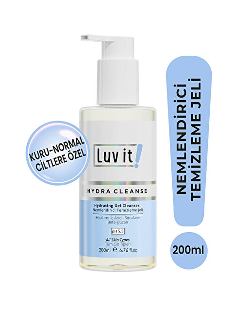 Luv it! Nemlendirme Etkili Yüz Temizleme Jeli Kuru-Normal Ciltler 200ml