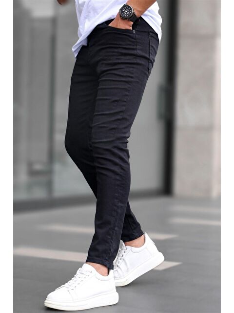 Madmext Siyah Elastanlı Skinny Fit Erkek Jean Pantolon 6302
