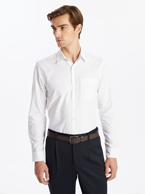 KOOR Regular Fit Beyaz Erkek %100 Pamuk Gömlek EG134