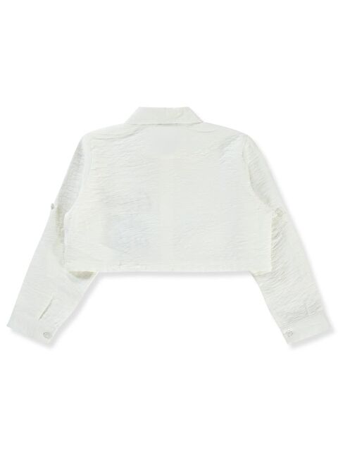 Civil Girls Good Vibes Only Baskılı 6-9 Yaş Gömlek - Beyaz 9-10 Yaş - S000198458-20063