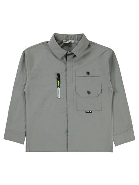 Civil Boys Kat kat cepli 10-13 Yaş Gömlek - Gri 11-12 Yaş - S000359613-20600