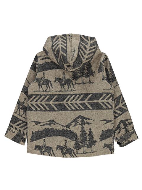 Civil Boys At Baskılı Kapüşonlu 10-13 Yaş Gömlek - Siyah 11-12 Yaş - S000284171-19351