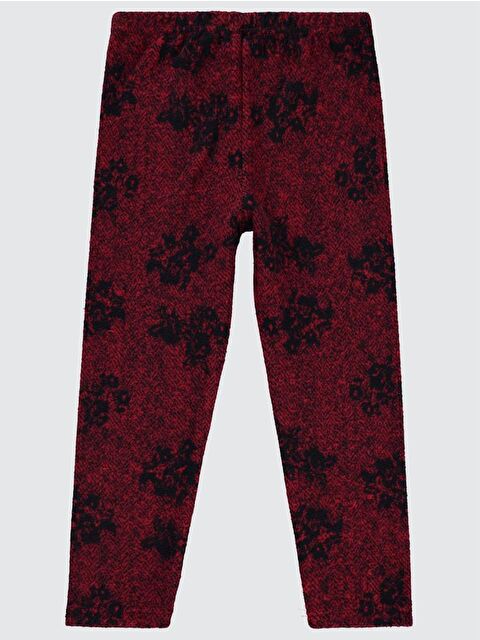 Civil Girls Çiçek Desenli 6-9 Yaş Tayt - Kırmızı 6-7 Yaş - S000291401-20045