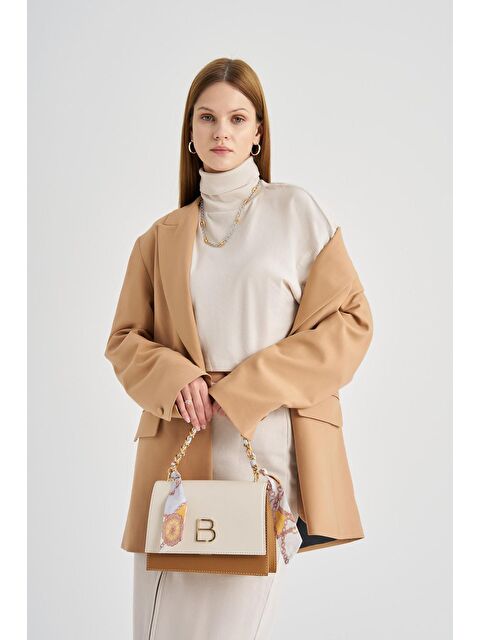 Lucky Bees Fular Aksesuarlı Kadın El ve Omuz Çantası - S000115437-20077