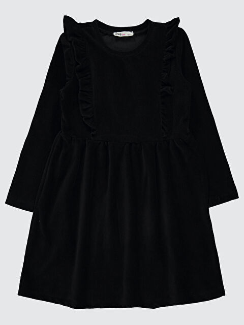 Civil Girls Kız Çocuk Elbise 6-9 Yaş Siyah - S000316851-19351