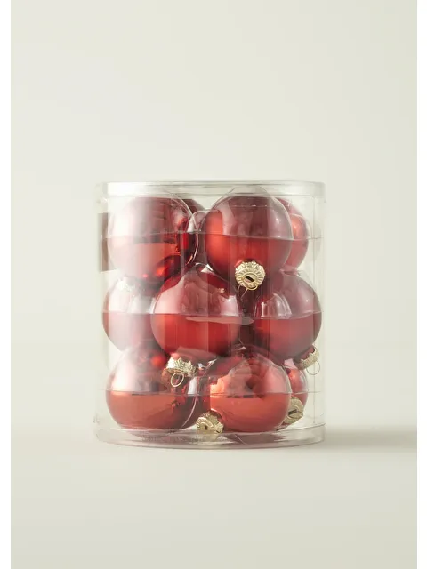 Bella Maison Christmas Yılbaşı Süsü 12'li Kırmızı (6 cm) - S000301468-20045