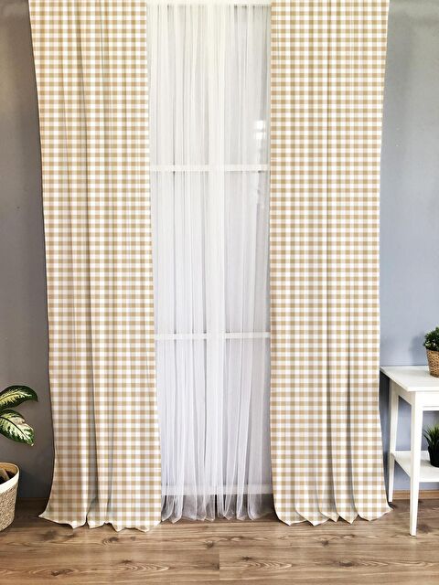 Evmila Pötikare Desenli Çocuk Ve Bebek Odası TEK KANAT Fon Perde - S000061921-23173