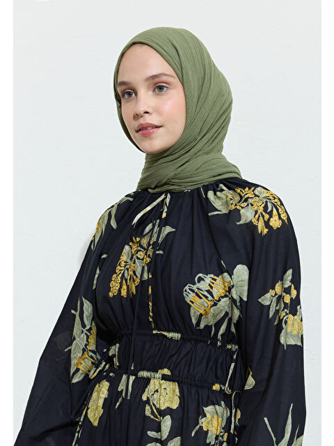 Fresh Scarfs Green Tea Pamuklu Keten Şal