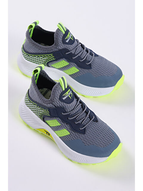 TONNY BLACK Çocuk Unisex Füme Sarı Rahat Kalıp Nefes Alabilen Kumaş Bağcıklı Sneaker - S000004745-20600