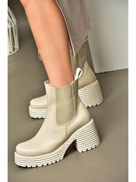 Fox Shoes R9960200 Bej Kadın Bot - S000081350-19928