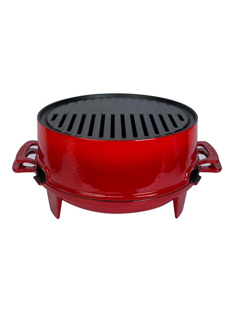 LAVA Yuvarlak Mangal Izgara Set Döküm Demir Yekpare Çift Kulplu Çap (Ø)36cm. - S000057452-20045