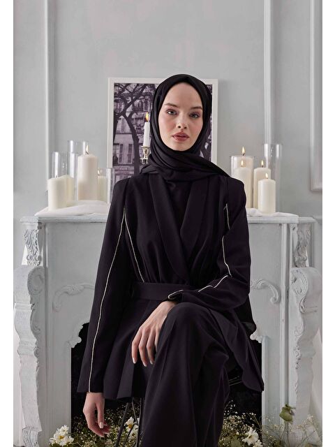 Fresh Scarfs Janjanlı Şal Siyah