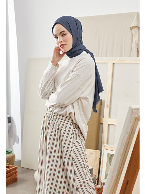 Fresh Scarfs Bambu Şal Gece Mavısı
