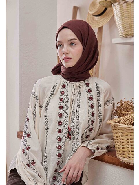 Fresh Scarfs Bambu Şal Kızılcık