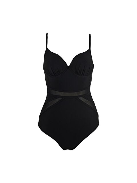 C&City Kaplı Tüllü Mayo 7495 Siyah - S000216893-19351