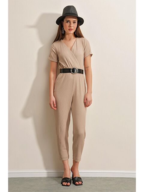 Bigdart 7022 Kemerli Örme Tulum - Bisküvi - S000090071-19928