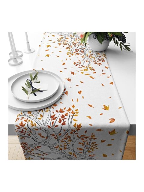 Evmila Sonbahar Ve Kabak Desenli Runner 40x140 cm - S000087723-23173