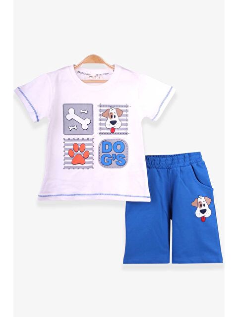 Breeze Erkek Çocuk Şortlu Takım Sevimli Köpekçik Ekru (1-1.5 Yaş) - S000068312-19965