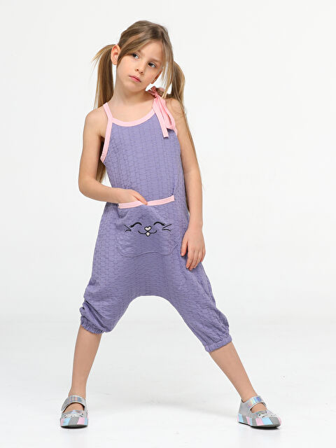 Casabony Lila Kedi Kız Tulum - S000145149-17878