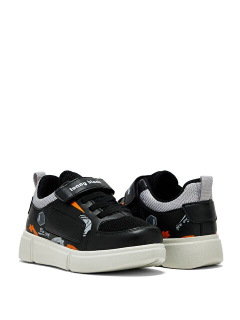 TONNY BLACK Çocuk Unisex Siyah Buz Rahat Kalıp Cırtlı Sneaker - S000128141-37430