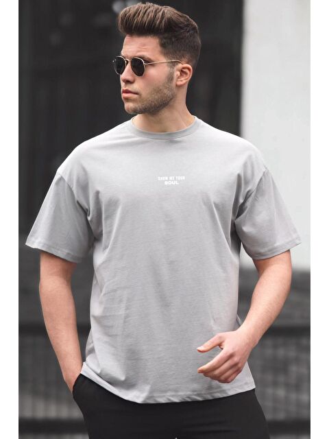 Madmext Gri Erkek Tişört 5222 - S000017226-20600