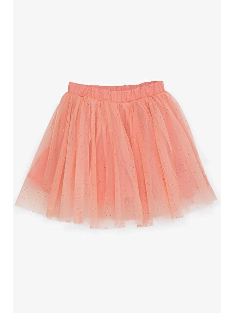 Breeze Kız Çocuk Etek Tüllü Renkli Simli Somon (10 Yaş) - S000033432-24085