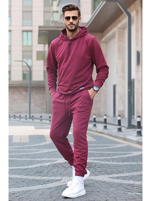 Madmext Bordo Kapüşonlu Basic Eşofman Takımı 5908 - S000031625-19951