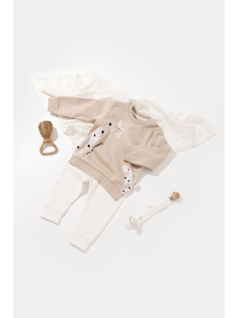 BabyCosy Organic  Organik Zürafa Desenli Uzun Kollu Alt&üst Takım csy2013 - S000103192-26429