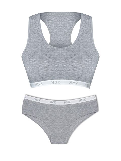 Hnx Pamuklu Büstiyer ve Hipster Külot Kadın İç Giyim Takım 2'li - S000083973-20600