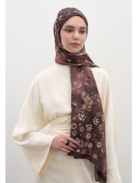 Fresh Scarfs Seraphına Desen Şal Bordo