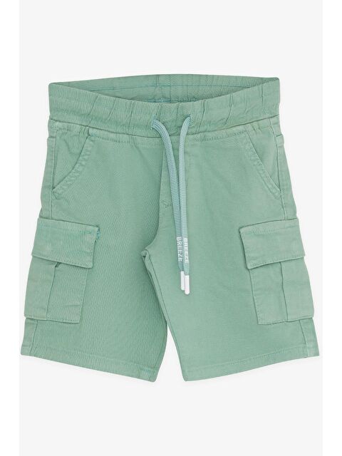 Breeze Erkek Çocuk Şort Kargo Cepli Bağcıklı Mint Yeşili (2-4 Yaş) - S000068355-29488