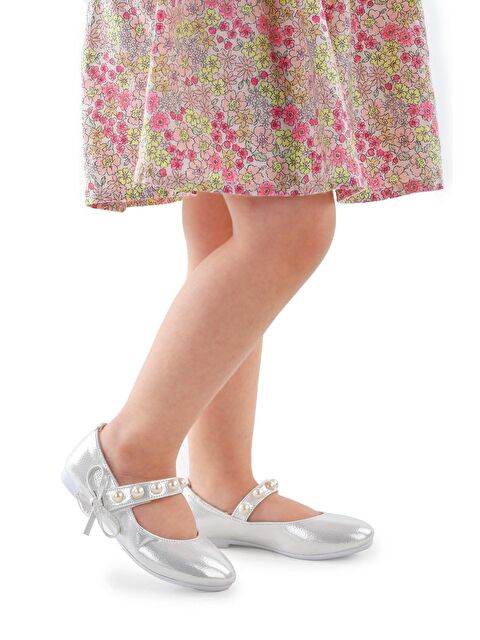 Kiko Kids Bareti Vakko İncili Günlük Cırtlı Kız Çocuk Babet Ayakkabı - S000026875-17219