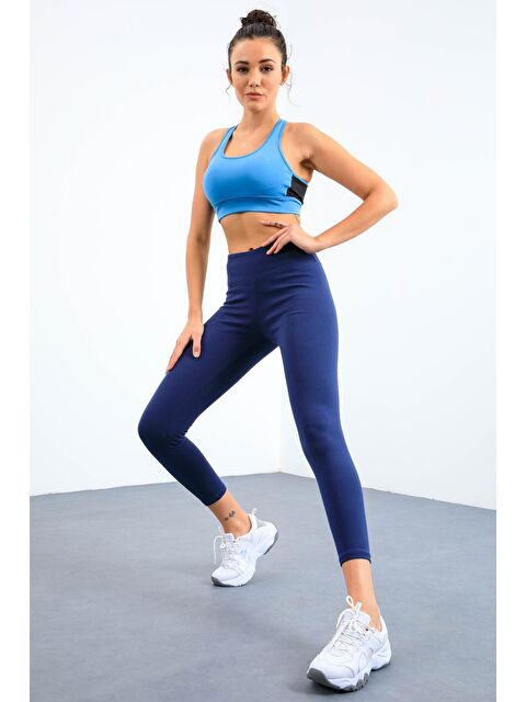Tommylife İndigo Yüksek Bel Termal Slim Fit Dar Paça Kadın Tayt - 94577 - S000032287-23093