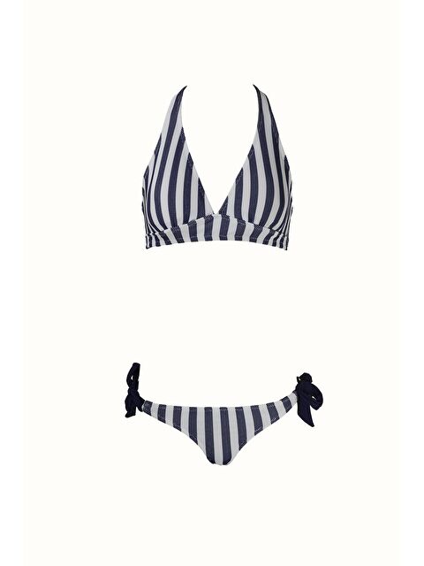 C&City Kadın Kelly Boyundan Bağlı Üçgen Bikini Takım 00251 Lacivert - S000216819-21164