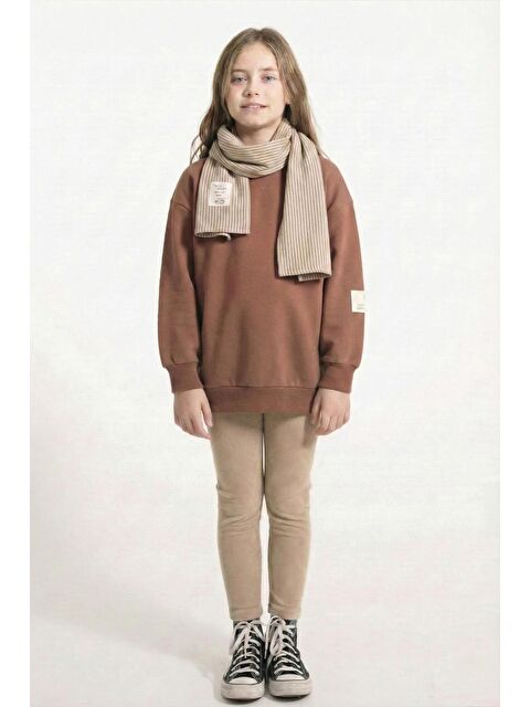 CİGİT Sweatshirt Takım 2-10 Yaş A Kahve - S000482989-19413