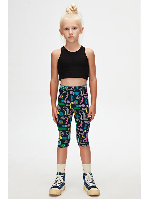 Lovetti Kız Çocuk Cutouts Animal Desen Kapri - S000053581-23173