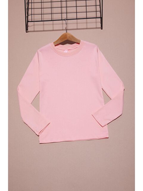 Pembe Life Kids Club Pembe Uzun Kollu Kız Çocuk Düz Sweatshirt 16427 - S000051635-20024