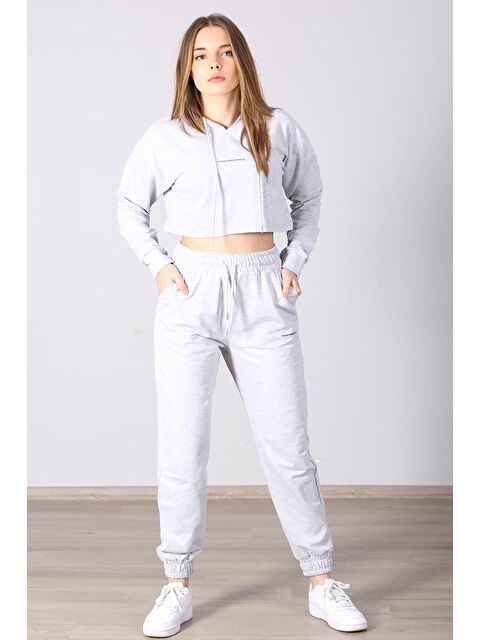 Madmext Gri Kapüşonlu Kadın Eşofman Takımı Mg465-1 - S000030705-20600