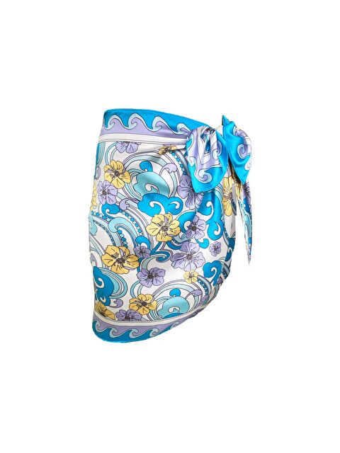 Bolder Hailey Blue Ethnic Kısa İç göstermez Pareo - S000012482-17234