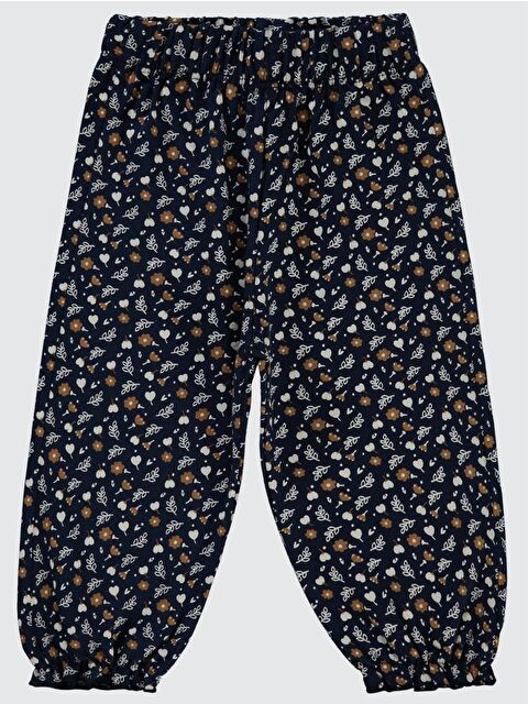 Civil Baby Kalp ve Yaprak Desenli 6-18 Ay Tayt - Lacivert 9-12 Ay - S000316701-21164