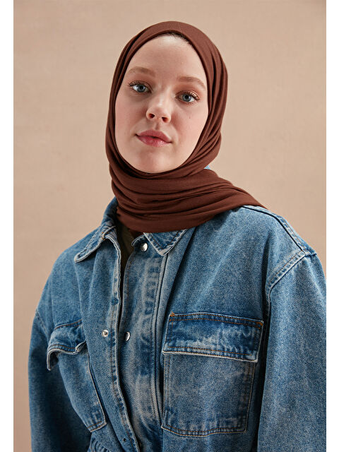 Fresh Scarfs Penye Şal Çikolata Kahve