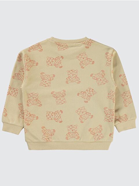 Civil Boys Ayıcık Baskılı 2-5 Yaş Sweatshirt - Bej 5-6 Yaş - S000305538-19928