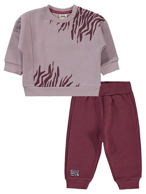 Civil Baby Tonsürton Baskılı 6-18 Ay Takım - Lila 12-18 Ay - S000309774-17878