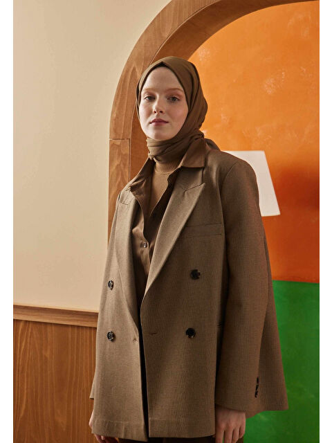 Fresh Scarfs Pamuk Crash Şal Çikolata Kahve