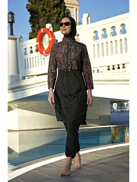 Remsa Mayo Paraşüt Tam Kapalı Tesettür Mayo Yaprak Tema 2115 Hülya - S000107057-19351